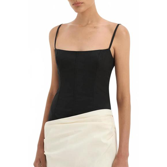 NEW SIR. florent bodice maxi dress in monochrome - Picture 2 of 4